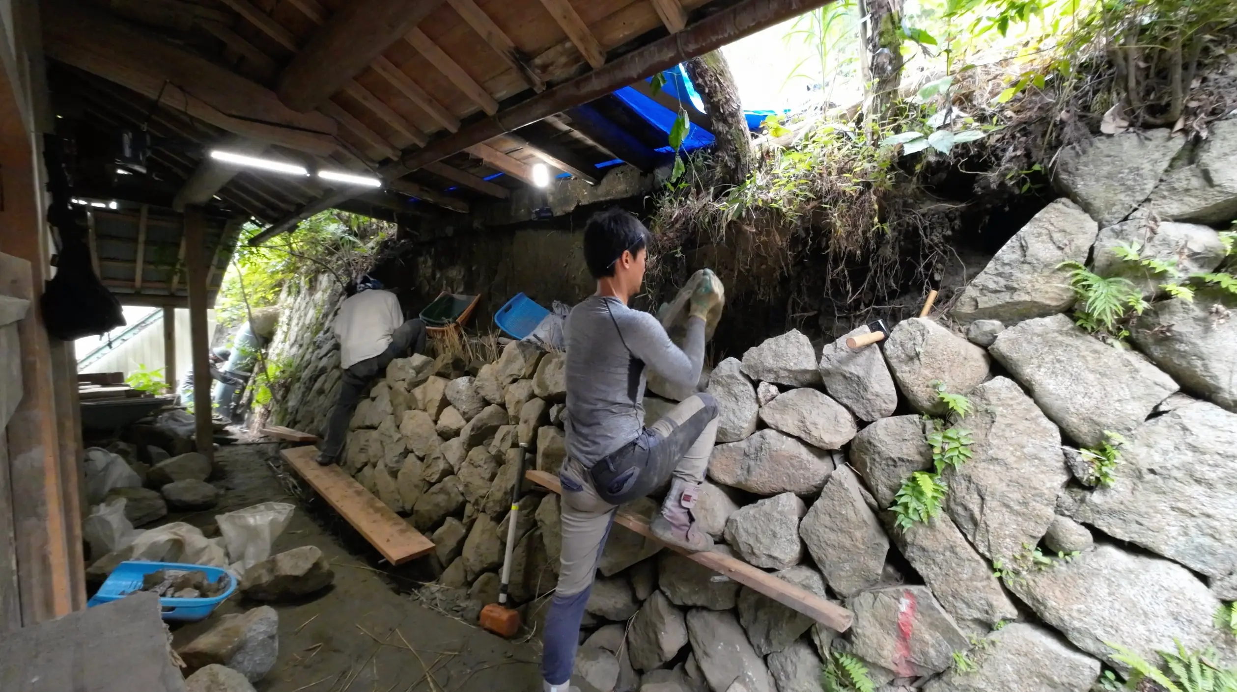 石積みワークショップの風景